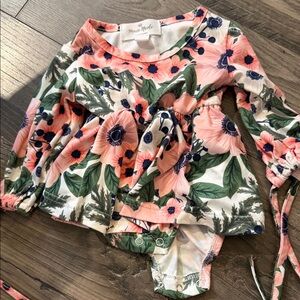 Marie Nicole floral Long-Sleeve Kids Dress